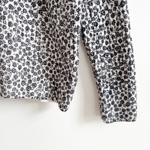 MADEWELL • Vintage Ditsy Cameron Ribbed Cardigan Sweater in Coziest Yarn - Picture 8 of 15